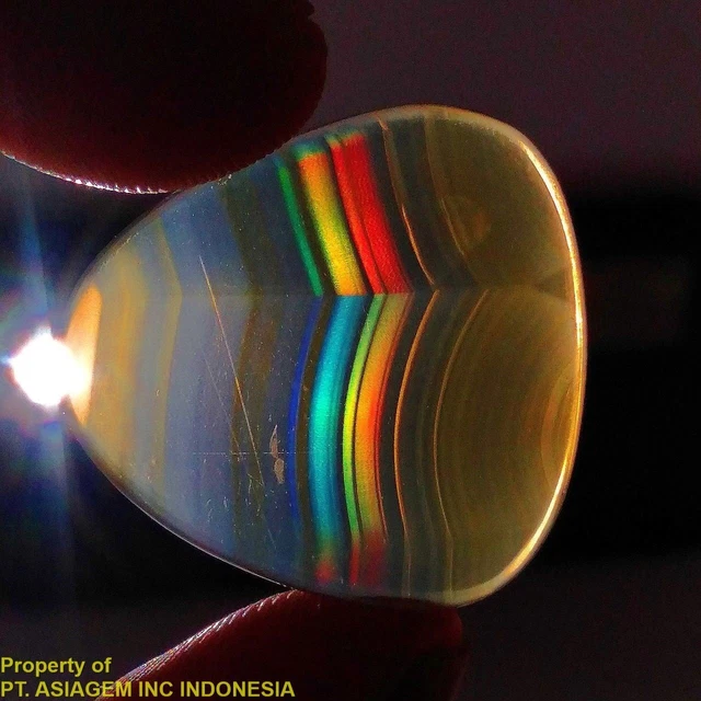 16ct 'A' Grade Rainbow IRIS AGATE ~Multi-Color Fire~ 1-of-a-kind ~100% Natural