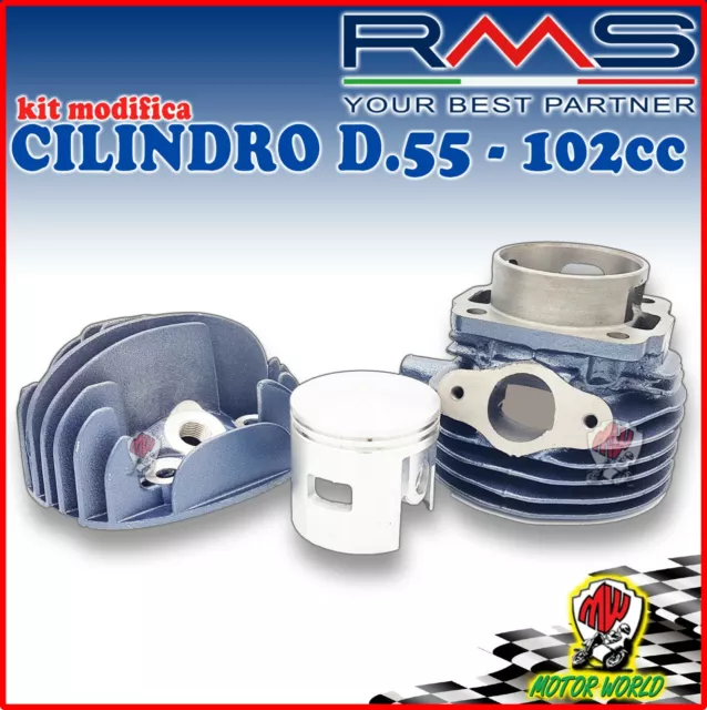 CILINDRO GRUPPO TERMICO 102cc D.55 RMS 100080141 PIAGGIO VESPA PK 50 SS ELESTART