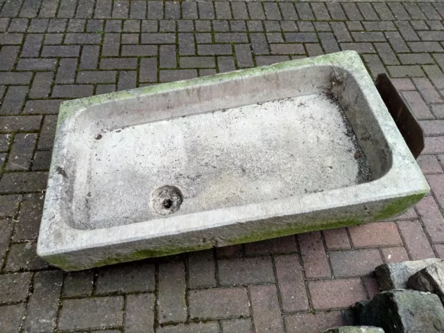 Antique Vintage Shallow Stone Sink Trough Planter York or Sandstone?