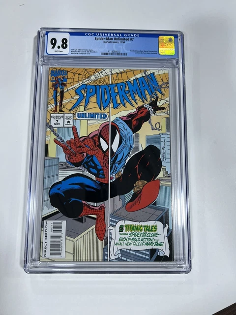 SPIDER-MAN UNLIMITED 7 CGC 9.8 1ST SCARLET SPIDER TIED W/ Web 118 WHITE PAGES