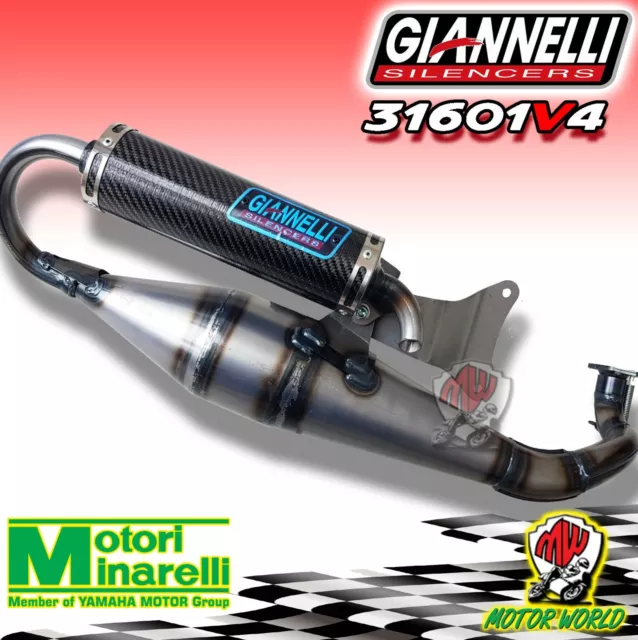 Nuova Marmitta Giannelli Shot V4 Minarelli Orizzontale Per Mbk Ovetto 1998-2001