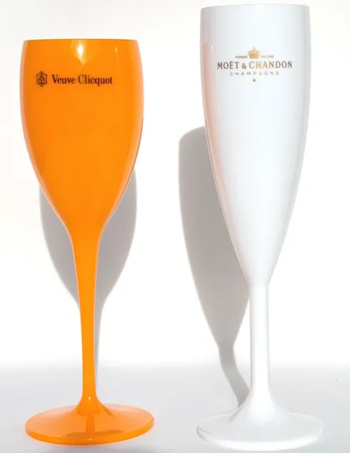 Veuve Clicquot Yellow Label Moet Chandon Ice Imperial Champagne Flute 2 Total