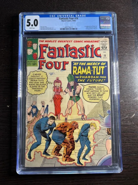 Fantastic Four #19 CGC 5.0 WP (Marvel 10/63) 1st app Rama-Tut (Kang)