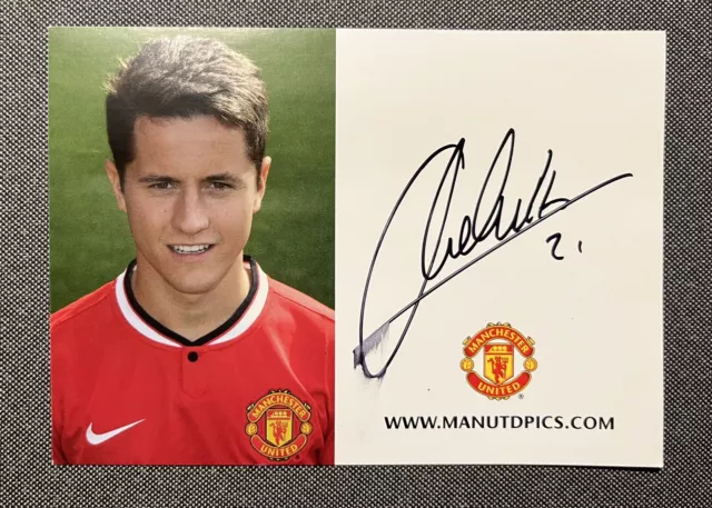 Ander Herrera Hand Signed Manchester United  Official Club Promo Card Authentic