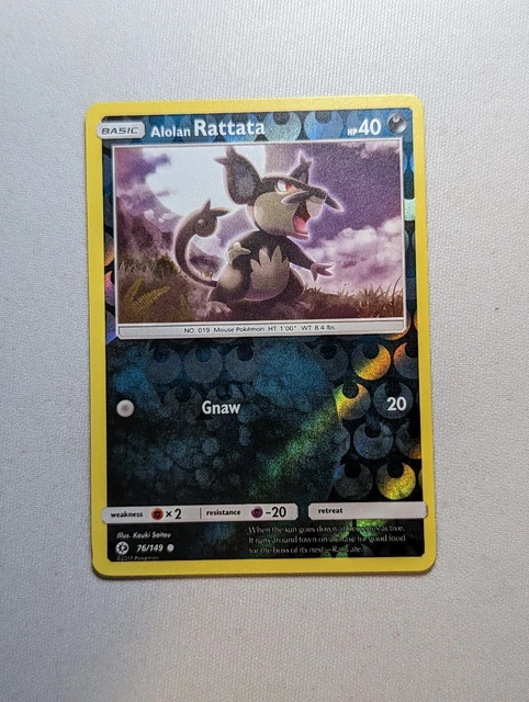 POKEMON TCG SUN and Moon Alolan Rattata Reverse 76/149 NM EUR 1,08 ...