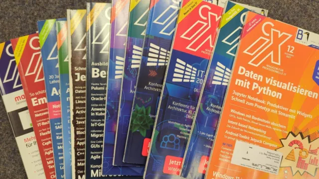 12 x Zeitschrift iX - Magazin für professionelle IT -Jahrgang 2021