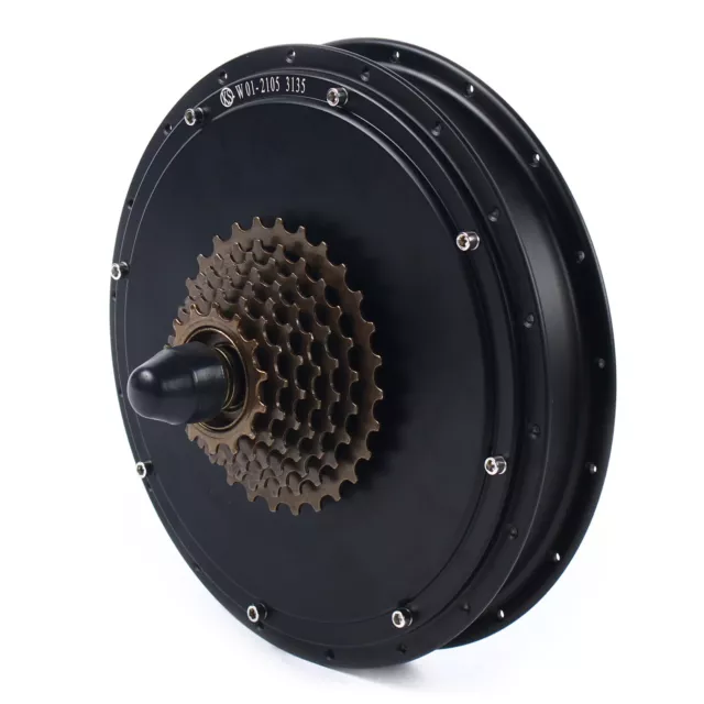 48V 1500W Brushless Gearless Threaded Wheel Hub Motor For Electric Bicycle Ebike
