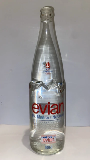 Lot 2 Bouteilles Evian Verre édition Limitée Jeux Olympiques Albertville 92 - Déco Collection