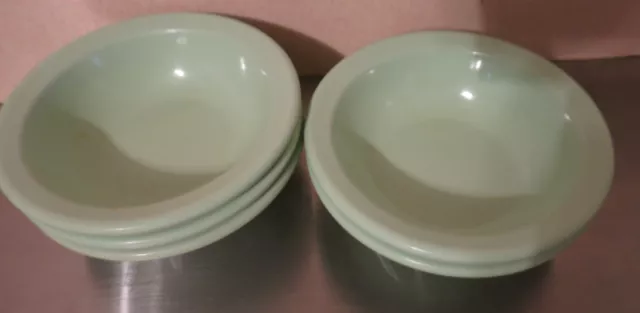 DALLAS WARE Set Of 5 Small Bowls Mint Green USA Melamine Dallas  Texas USA 4.5"