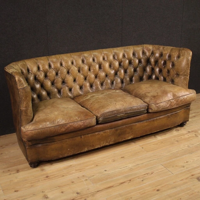 Chesterfield leather sofa Chester furniture vintage couch tufted 900