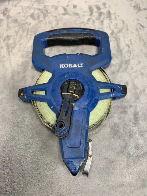 Kobalt 100 Foot Open Reel Fiberglass Tape Measure Durable Solid Engineer Scale