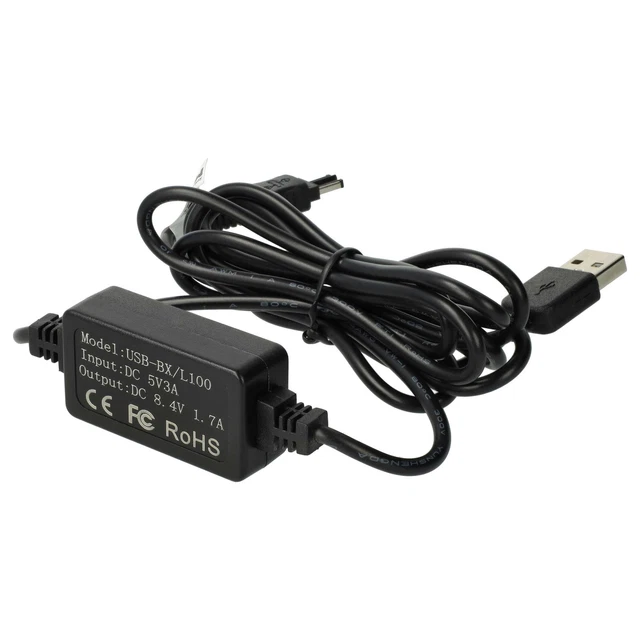 Kit USB QC3.0 AC-L100 Per Fotocamera Sony: Sostitutivo Per Alimentatore Cyber-shot, Handycam E DCR Con Cavo Di Alimentazione - 3