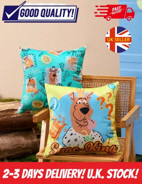 Scooby-Doo Cushion Covers Pillowcase Zip 45 X 45 CM Large Gift Bedding soft