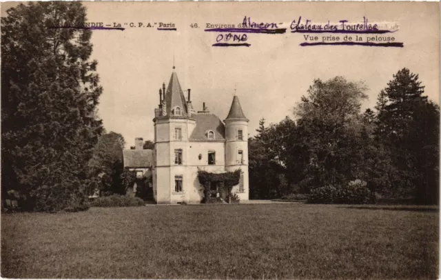 CPA AK Env. d'ALENCON Chateau des Tourelles Vue prise de la pelouge (435215)