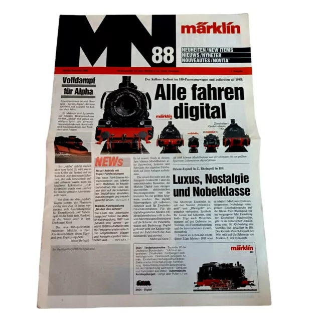 Marklin New Items 1988 E 2nd Edition Newsletter Model Railroads Trains