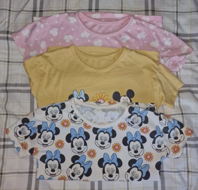 Girls T-shirts Age 4-5 Years Disney Minnie Mickey Mouse George