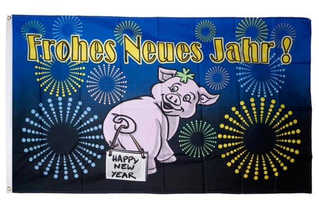 AZ FLAG - Drapeau Bonne Année Néon - Drapeau Happy New Year