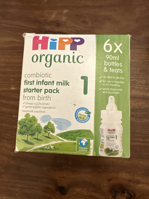 Hipp organic combiotic first infant milk hot sale from birth 6 x 90ml starter pack