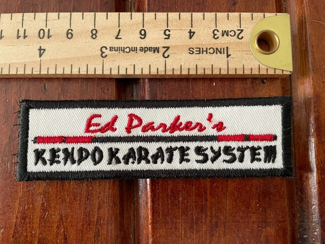 Patch Karaté Kenpo The Flame - Insigne à Repasser - Ed Parker - Arts Martiaux - Blanc