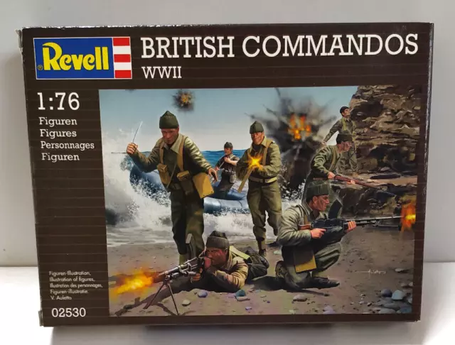 Revell 1:76 Soldatini Da Colorare British Commandos Wwii Art 02530