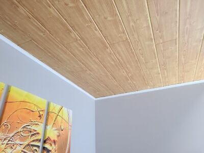 Pinewood Styrofoam Ceiling planks.Glue up on popcorn. Pack of 24 pcs ~43 sq.ft.
