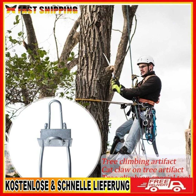 Tree Climbing Tool Spur Multifunktion Pole Climbing Spikes Schuhe (Silber)