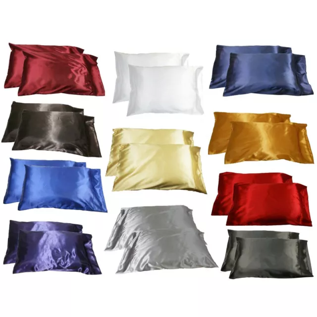 Smooth Satin Pillow Case Pillowcase Ice Silk Soft Home Bedding Pillow Cover