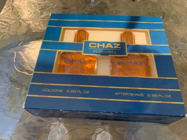CHAZ for Men. Vintage gift set. Super rare. Cologne & After shave 2.25.