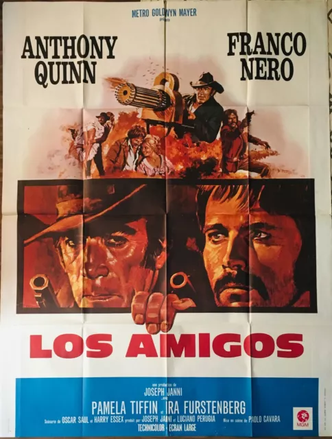 Affiche cinéma LOS AMIGOS 120x160cm Poster / Anthony Quinn / Franco Nero