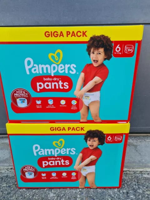 Lot 140 couches PANTS Pampers BABY DRY  taille 6 (14-19 kg)