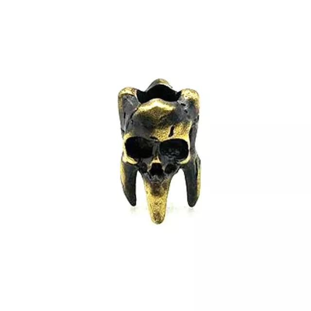 New Skull EDC Tooth Paracord Knife Bead Lanyard Brass DIY Pendant charm Bracelet