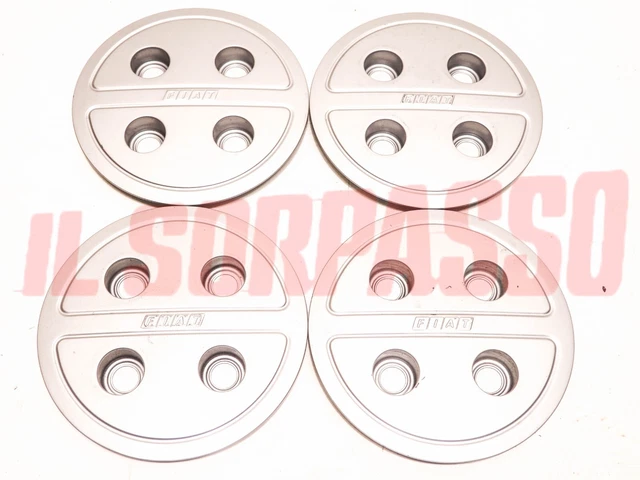 Set 4 Copricerchi Per Fiat Cinquecento (Modello E/SX) Diametro 13 Pollici, Coppe Ruote In Nylon Antiurto E Riciclabili - 4
