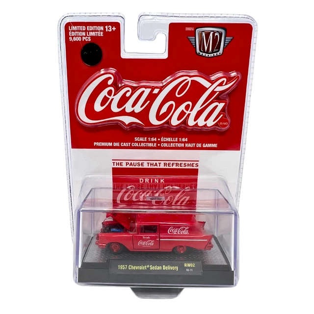 M2 COCACOLA CHASE 1957 Chevrolet Sedan Delivery RW02 164 Diecast 60.