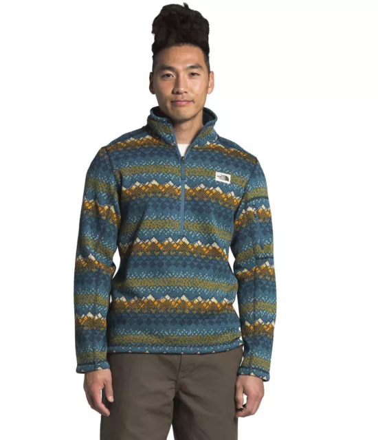 The North Face Mens Gordon Lyons Novelty 1/4 Zip Pullover Sweater Fleece -Medium