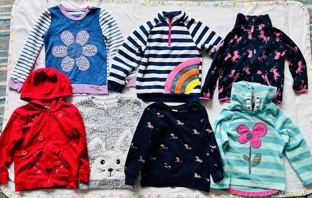 Girls aged 3-4 bundle of jumpers inc unicorns, rainbows, flowers - Next