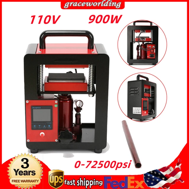 Manual 5 Ton Hydraulic Heat Press Machine Dual Heating Plate Heat Presser NEW