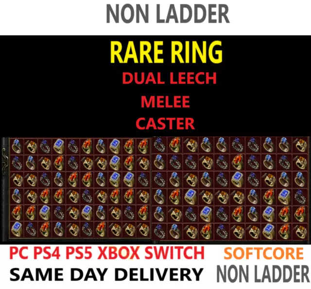 Rare Rings Non Ladder ✅Pc Ps4 Ps5 Xbox Switch✅ Diablo 2 Resurrected D2R Items