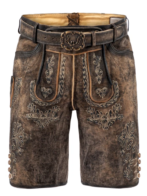 Trachtenlederhose kurz Markus erde-antik