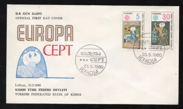 1980 Turkey Northern Cyprus Europa FDC. Lefkosa First Day Cover