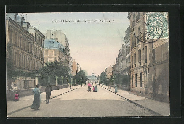 CPA Saint-Maurice, Avenue de l´Asile 1906
