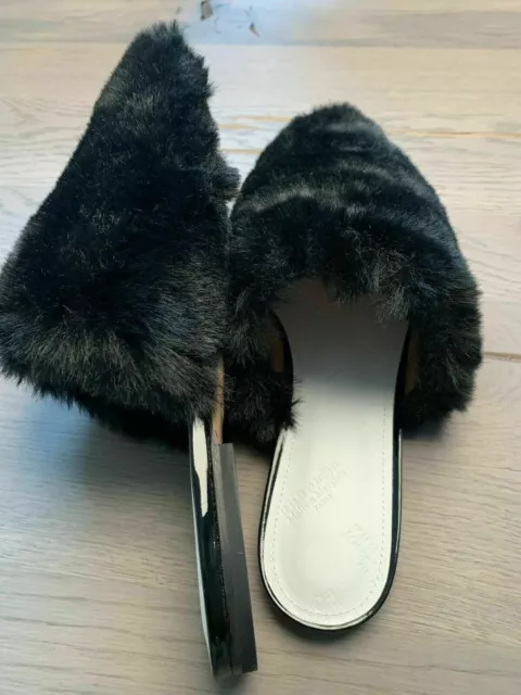 Maison Margiela Slip Ons Faux Fur Mules Ballerina Slippers Shoes Flats 38