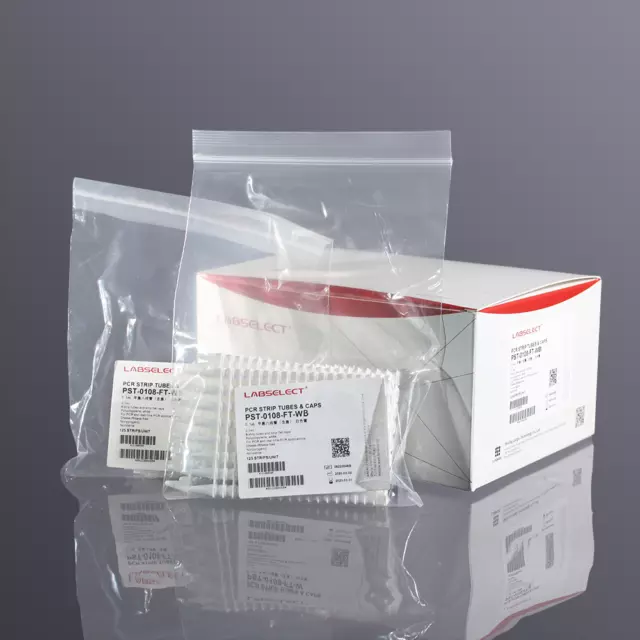 0.1ml flat cap eight-row tube (including cap) white tube PST-0108-FT-WB