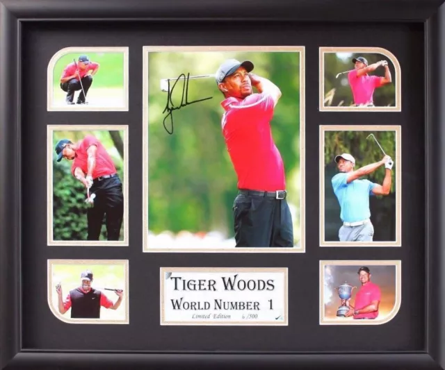 New Tiger Woods Signed Limited Edition Memorabilia Framed