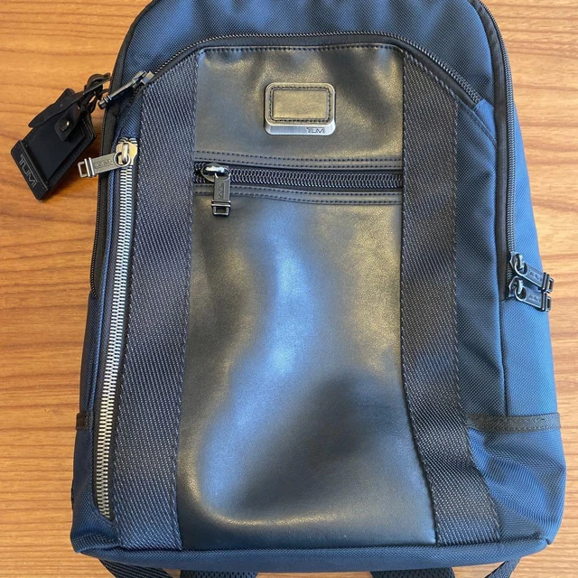 TUMI 232682NVY  ALPHA BRAVO DAVIS BACKPACK Davis Navy Black Leather