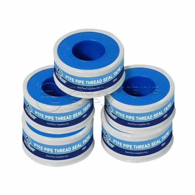 Everflow 5 Rolls Teflon PTFE Thread Plumbing Seal Tape Pipe 3/4" x 520" New USA