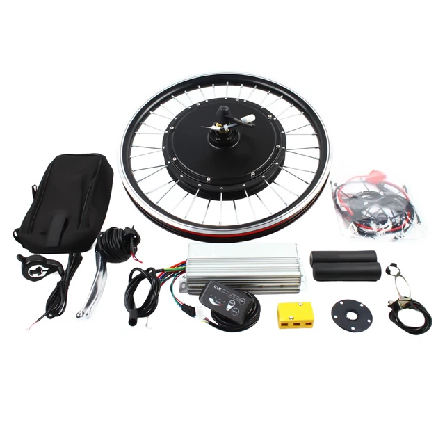 Kit de roue de conversion pour vélo électrique, batterie 24Ah, 26, 27.5, 29, 700C, 48V, 250-2000W, moyeu arrière, moteur de vélo électrique