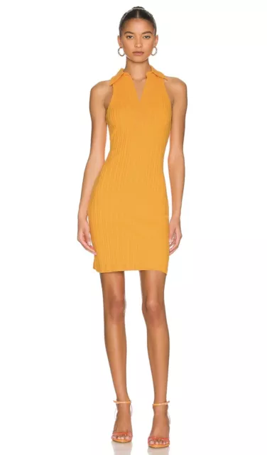 Helmut Lang Polo Mini Dress in Apricot. NWT. Size Small. Retail- $225