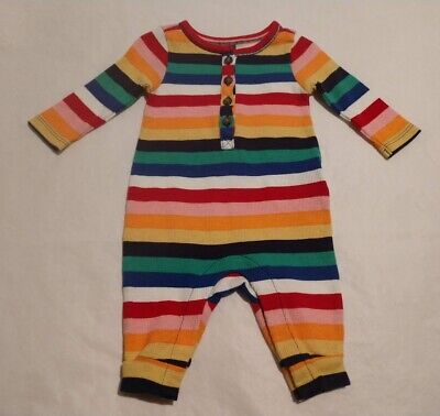 NWT Old Navy Colorful Striped Thermal Romper One Piece 6-12 Months Unisex Baby