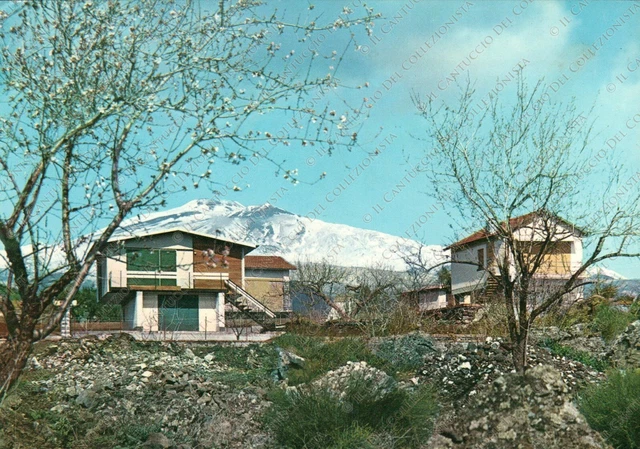 ETNA Panorama villette vulcano Catania Cartolina