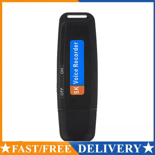 SK001 Portable U Disk TF Card USB Digital Audio Voice Recorder Pen (Black)